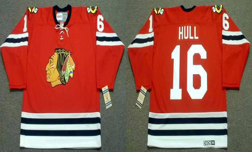 2019 Men Chicago Blackhawks #16 Hull red CCM NHL jerseys->chicago blackhawks->NHL Jersey